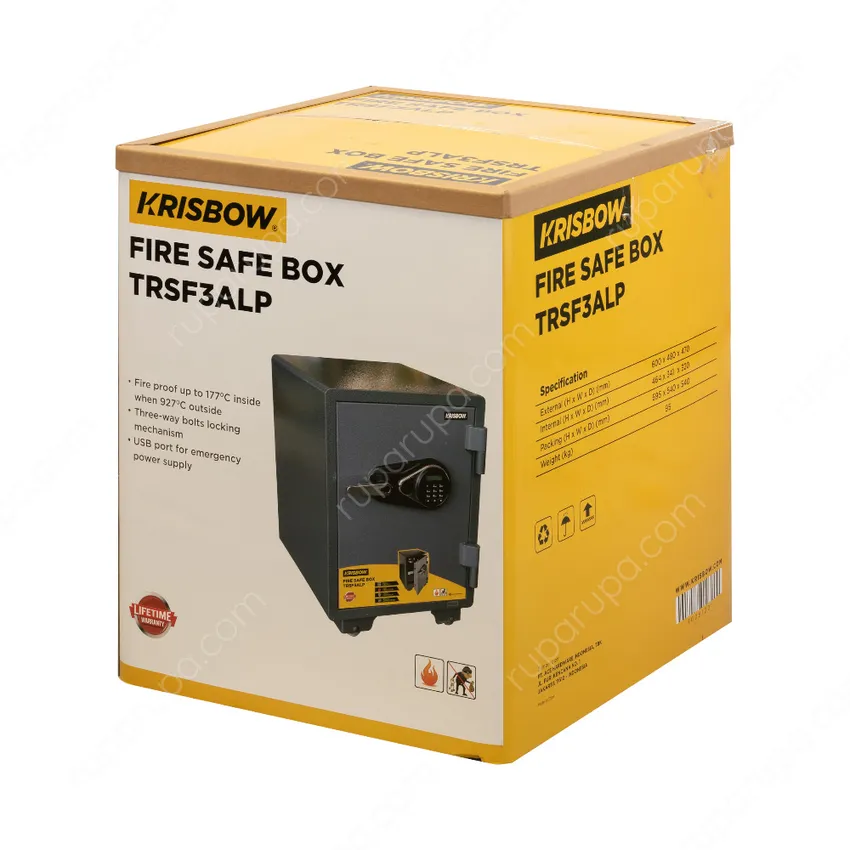 Brankas Tahan Api 48x47x60 Cm Krisbow Yb-600alp