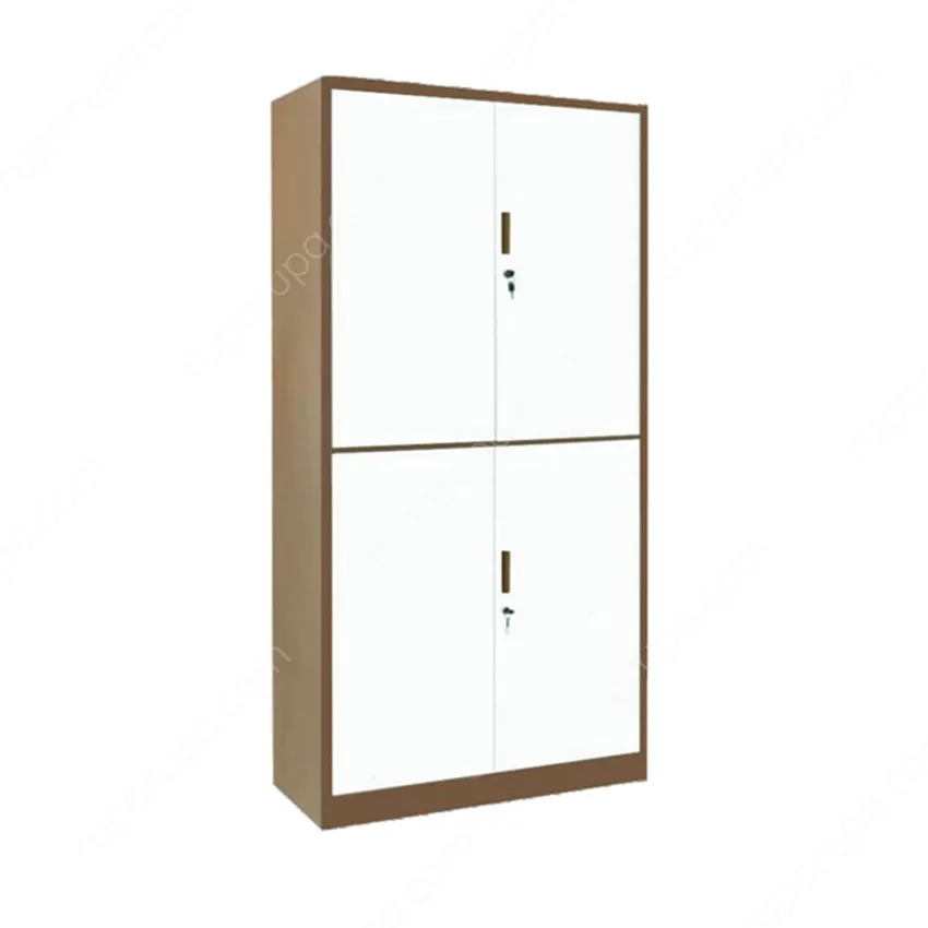 Lemari Kantor 4 Pintu Putih/cokelat Krisbow