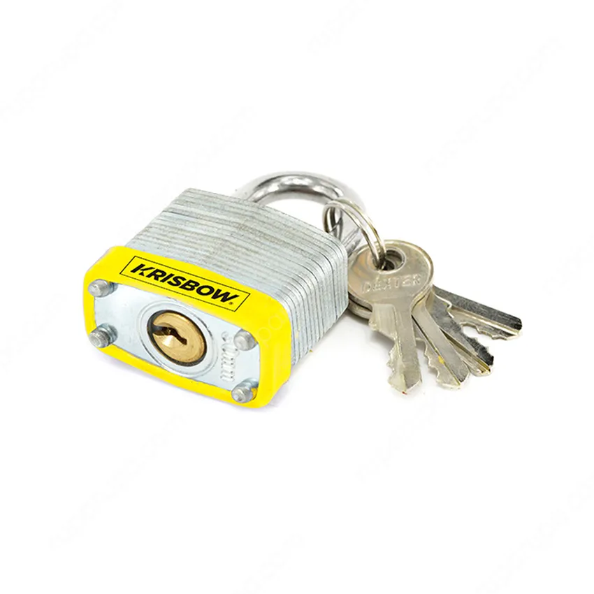 Gembok Laminasi Short Shackle Silver Krisbow