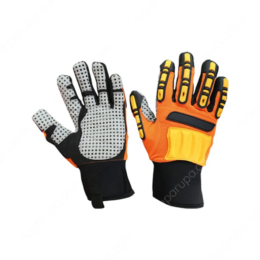 10102102_1 Sarung Tangan Pengaman Synthetic Leather Ukuran M Oranye Krisbow