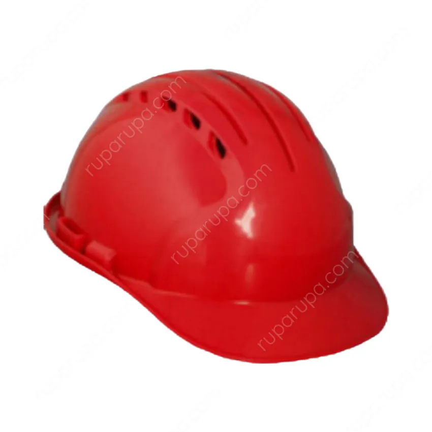 Helm Keselamatan Kerja Front Brim Ecm Hdpe Merah Krisbow