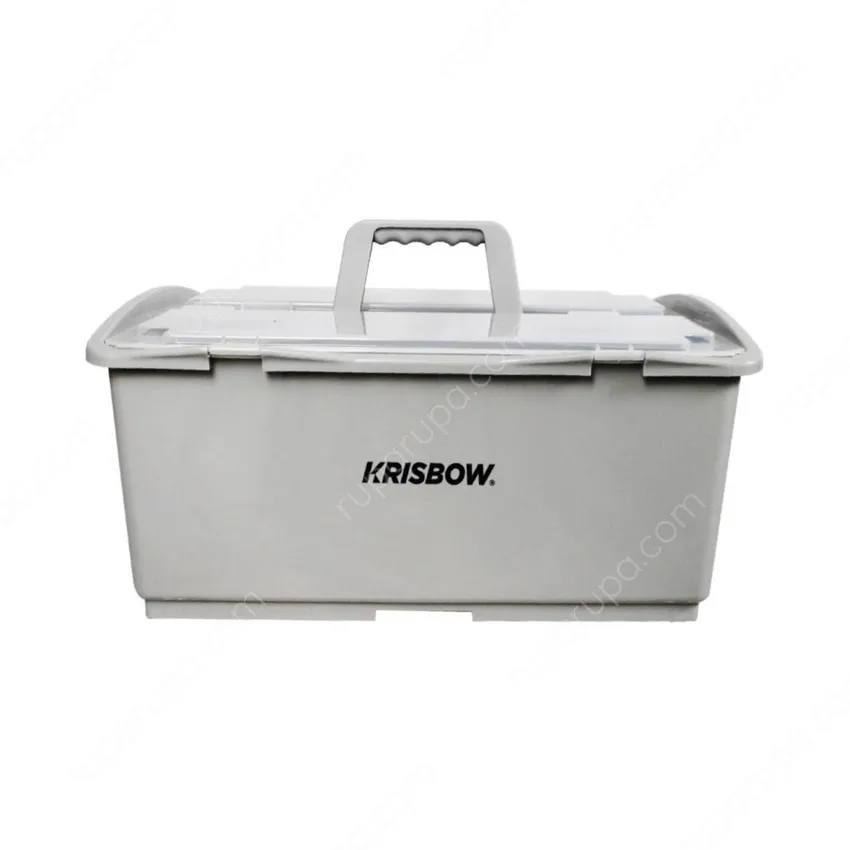 Kotak Perkakas Plastik Dengan Tutup Krisbow Frtc2bkc