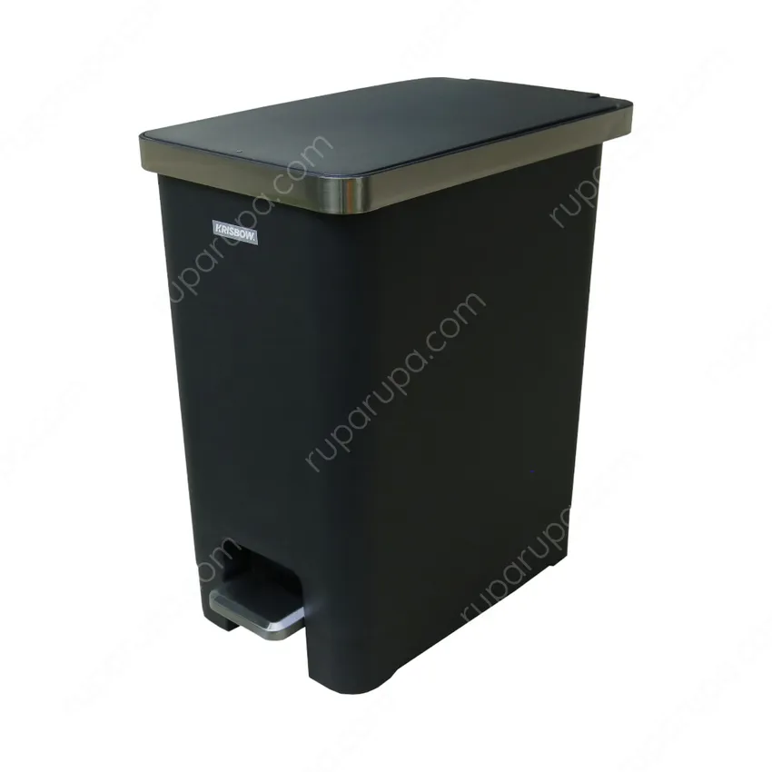 Tempat Sampah Pedal Soft Close Slim 20 Ltr Hitam Krisbow Frsbs20bk