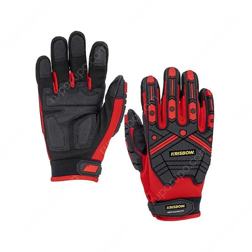 Sarung Tangan Pengaman Impact Mekanis Ukuran L Hitam/merah Krisbow Srsg517