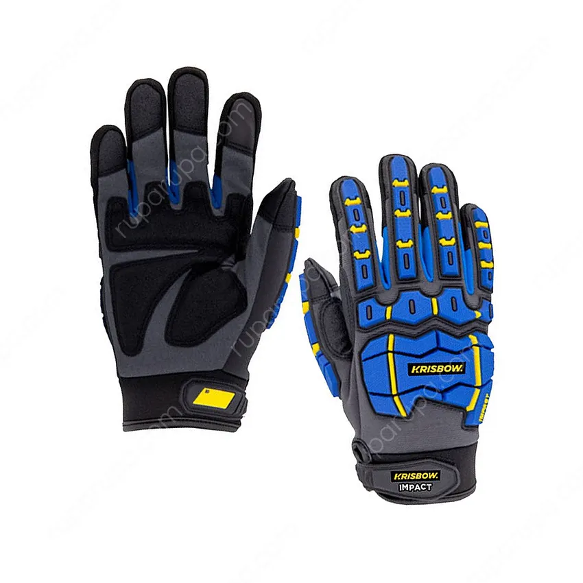 Sarung Tangan Pengaman Impact Mekanis Ukuran M Hitam/biru Krisbow Srsg518