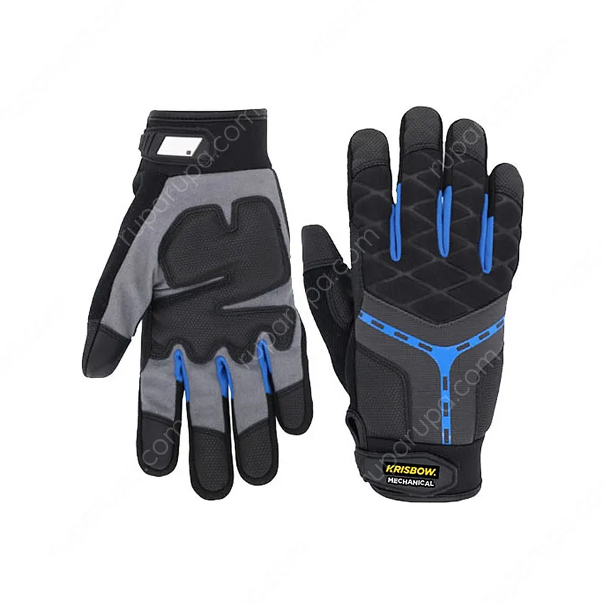 10601471_1 Sarung Tangan Pengaman Mekanis Ukuran M Hitam/biru Krisbow Srsg208