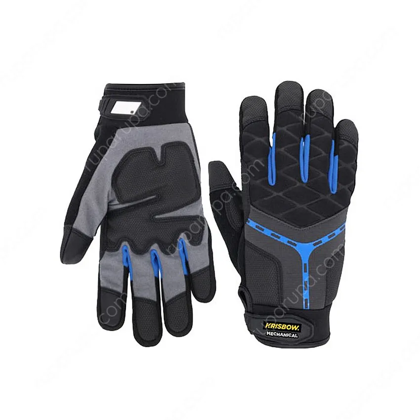 10601472_1 Sarung Tangan Pengaman Mekanis Ukuran L Hitam/biru Krisbow Srsg209