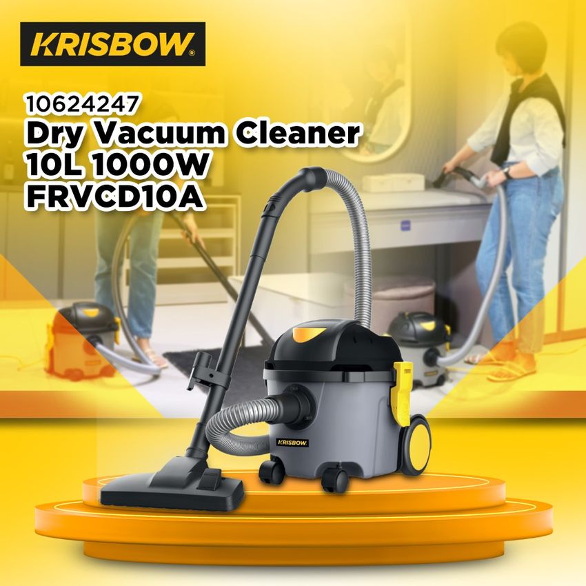 Vacuum Cleaner 10 Ltr 1000 Watt Abu-abu Krisbow