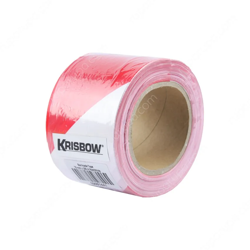 Pita Perekat Barikade 0,7x200 M Merah/putih Krisbow