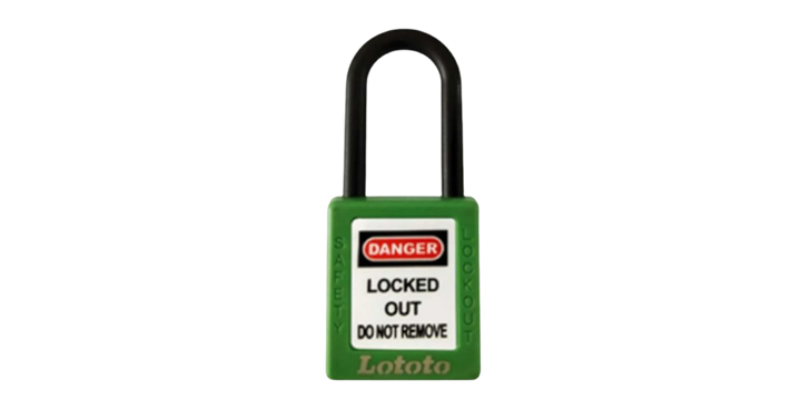 Safety Padlock Keyed Differ Shackle Length 38 Mm Lototo L406GRN