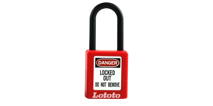 Safety Padlock Keyed Differ Shackle Length 38 Mm Lototo L406RED