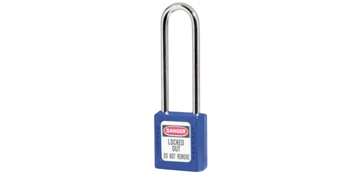 Safety Padlock Keyed Differ Charting System Shackle Length 76 Mm Lototo L410LTBLU