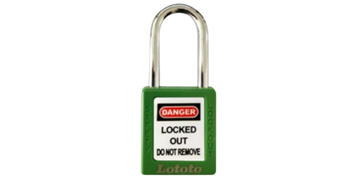 Safety Padlock Keyed Differ Shackle Length 38 Mm Lototo L410GRN