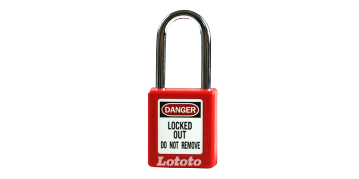 Safety Padlock Keyed Differ Shackle Length 38 Mm Lototo L410RED