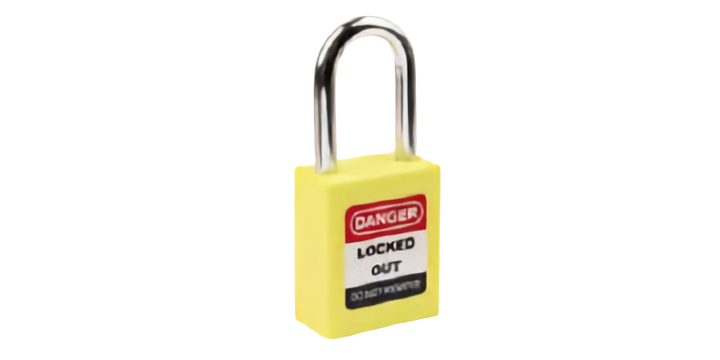 Safety Padlock Keyed Differ Shackle Length 38 Mm Lototo L410YLW