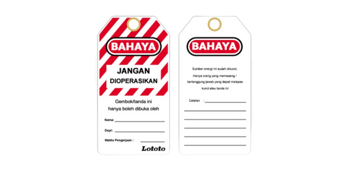 Safety Tags Lototo L497A IND