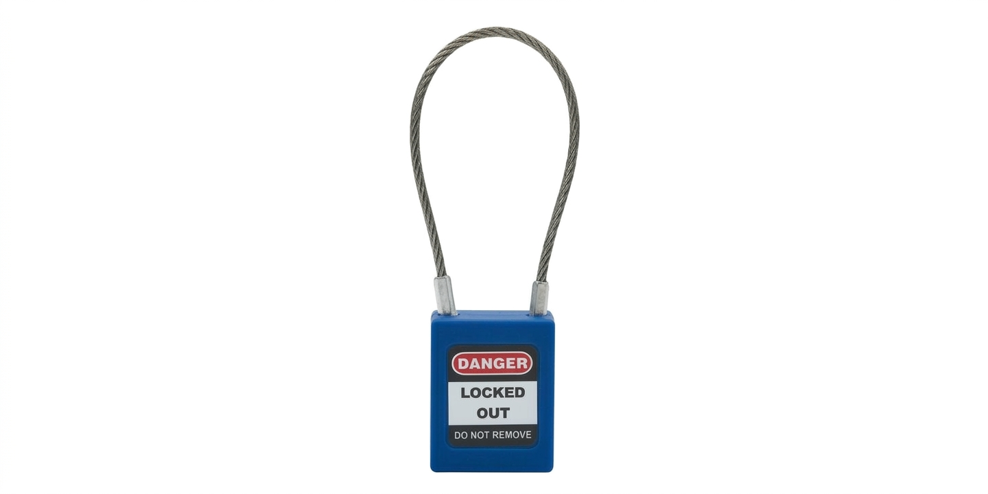 LOTOTO LS410MKBLU Cable Shackle Master & Keyed Different Safety Padlock