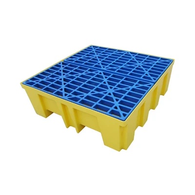 10040042_1 Wadah Cairan Kimia & Oli Kuning/Biru 487.9 Liter Brady Sc-Dp4