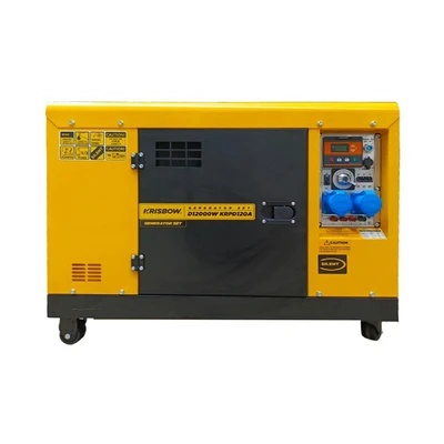 10569702_1 Generator Diesel Silent 1P/3P Kuning 12000 Watt Krisbow Krpd120A