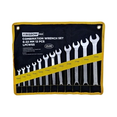 10626681_1 Kunci Ring Pas Silver 6-22 mm Set 12 Pcs Krisbow