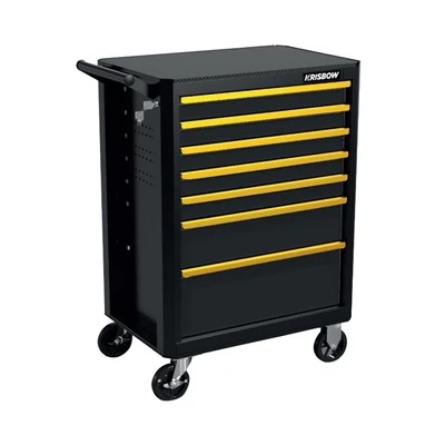 10629921_1 Lemari Perkakas 7 Laci Hitam/Kuning Krisbow LRTDR7A